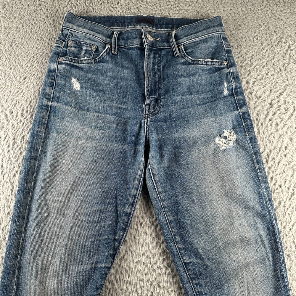 MOTHER Jeans Womens 26 The Insider Crop Fray Gypsy Distressed Raw Hem Cropped - Picture 2 of 15